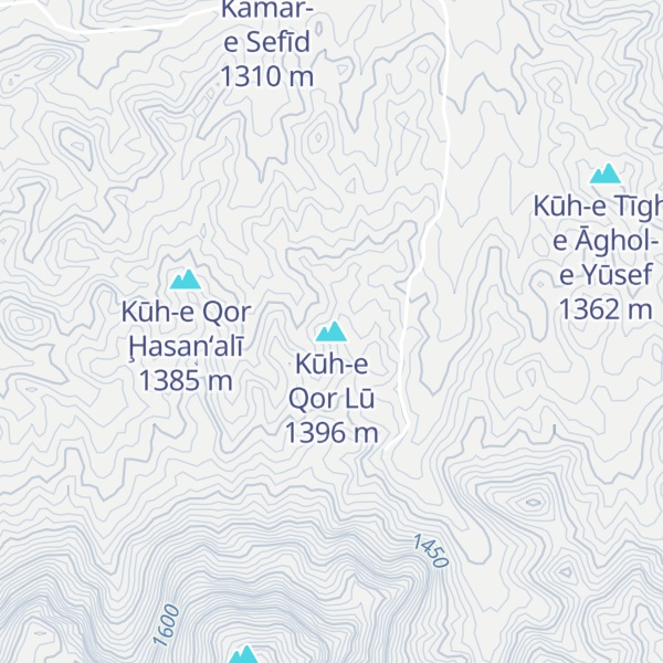 Map of Kūh-e Qor Lū