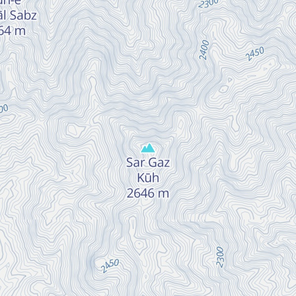 Map of Sar Gaz Kūh