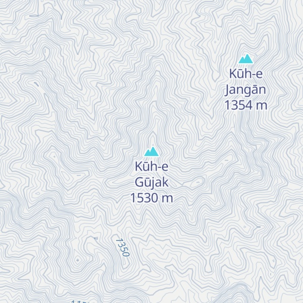 Map of Kūh-e Gūjak