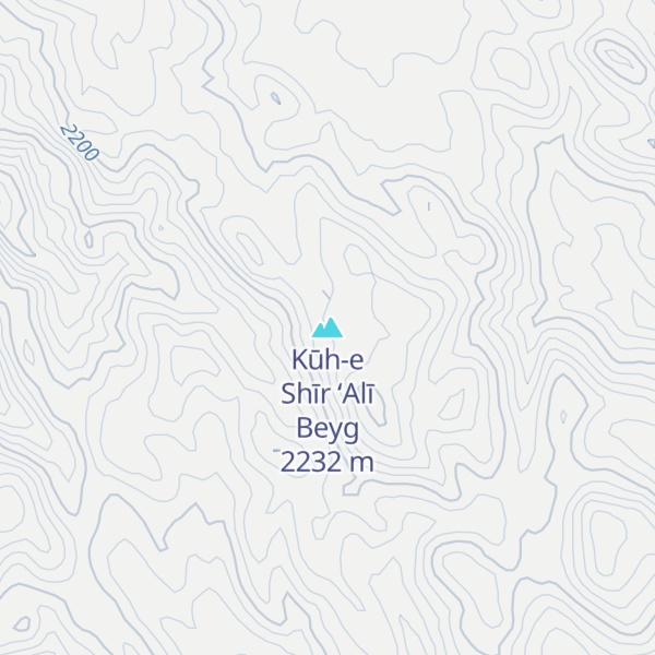 Map of Kūh-e Shīr ‘Alī Beyg