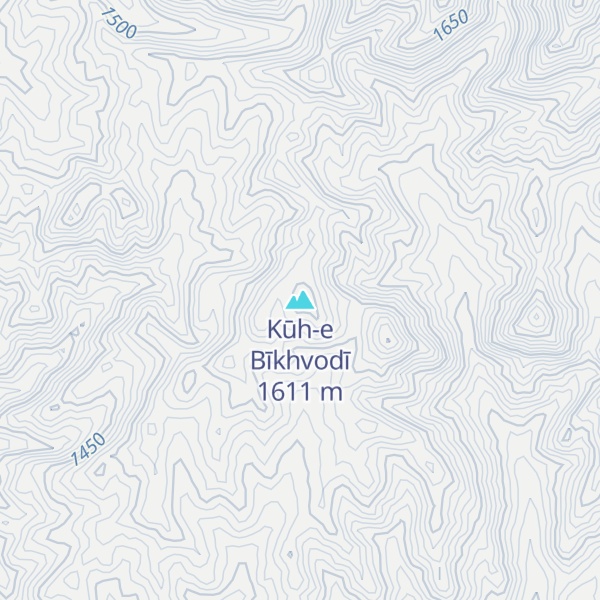 Map of Kūh-e Bīkhvodī