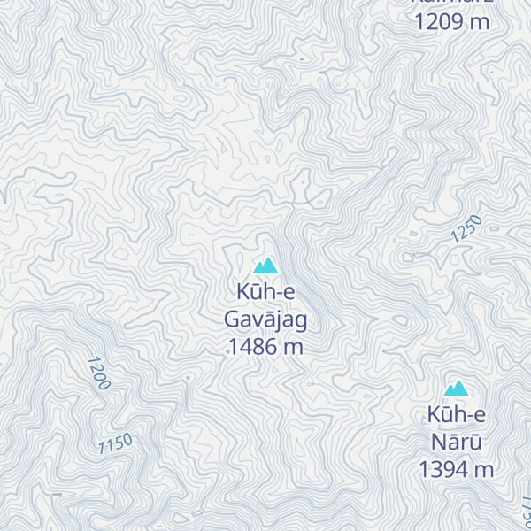Map of Kūh-e Gavājag