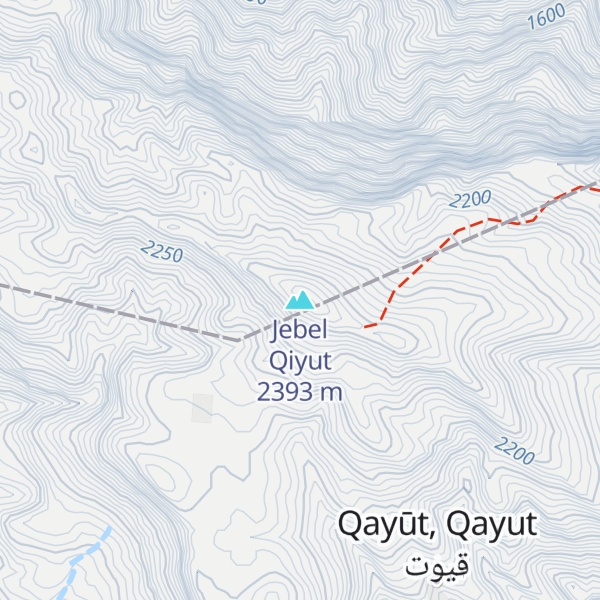 Map of Jebel Qiyut