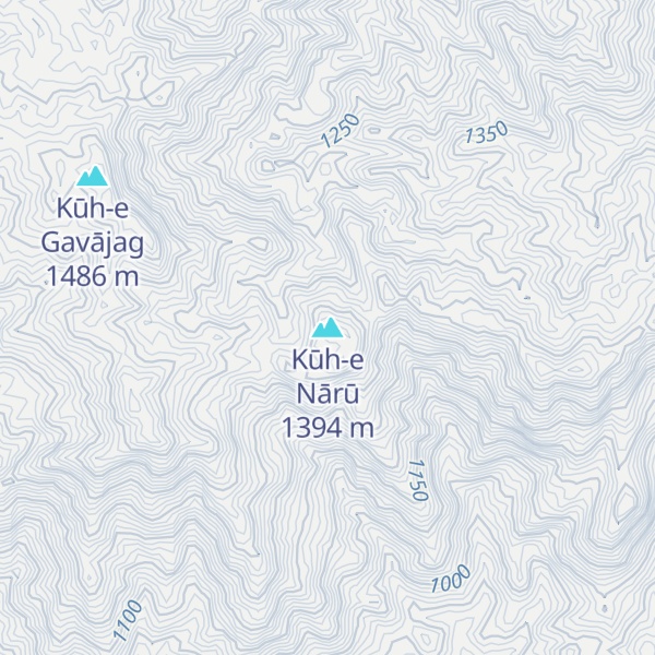 Map of Kūh-e Nārū