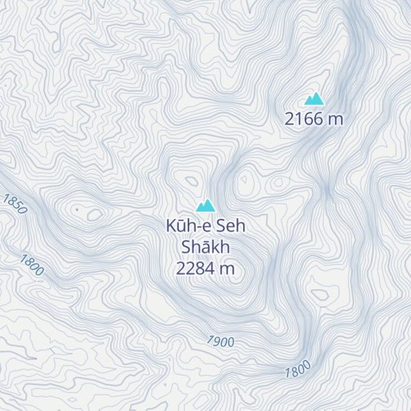 Map of Kūh-e Seh Shākh