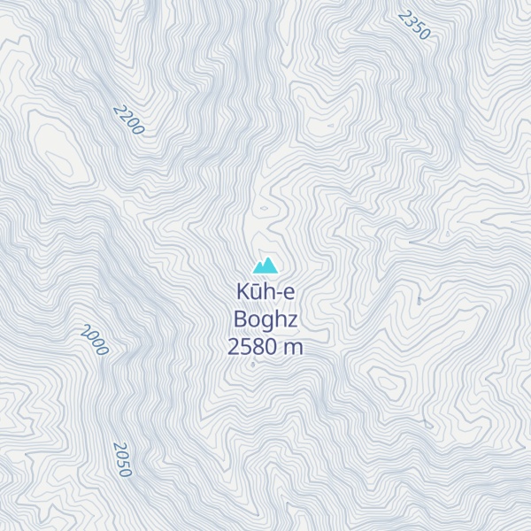 Map of Kūh-e Boghz