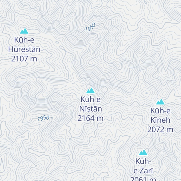 Map of Kūh-e Nīstān