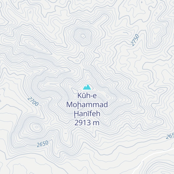 Map of Kūh-e Moḩammad Ḩanīfeh