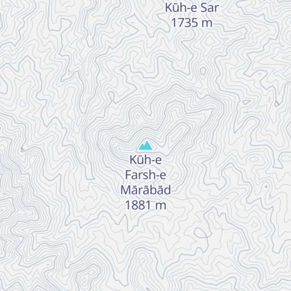 Map of Kūh-e Farsh-e Mārābād