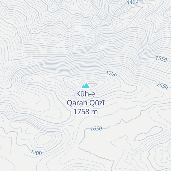 Map of Kūh-e Qarah Qūzī