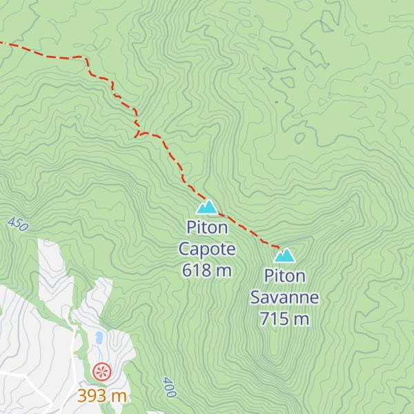 Map of Piton Capote