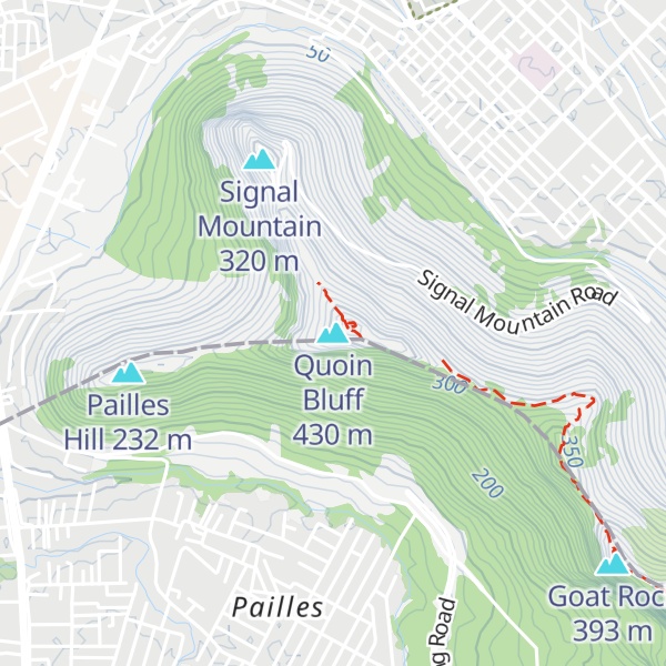 Map of Quoin Bluff