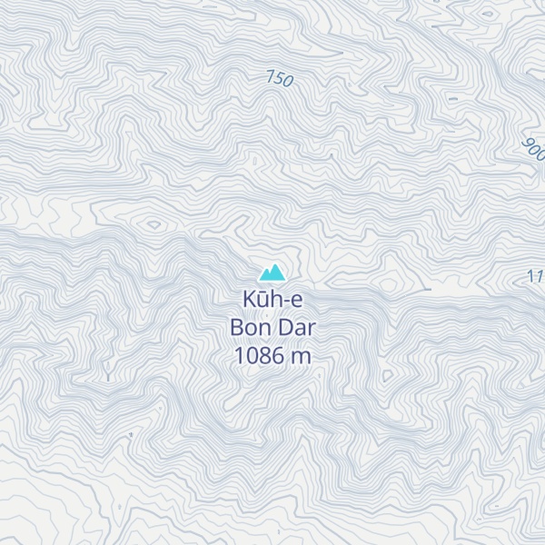 Map of Kūh-e Bon Dar