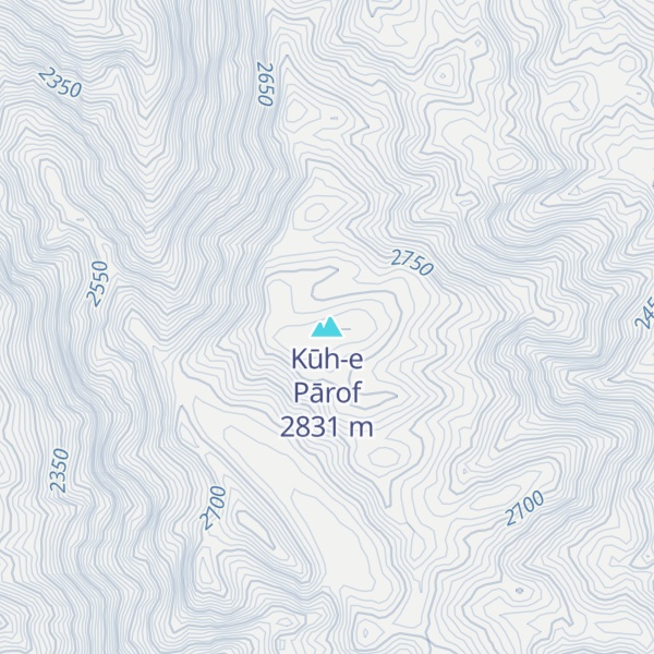 Map of Kūh-e Pārof