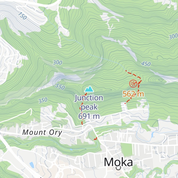 Map of Junction peak