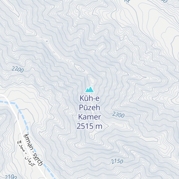 Map of Kūh-e Pūzeh Kamer