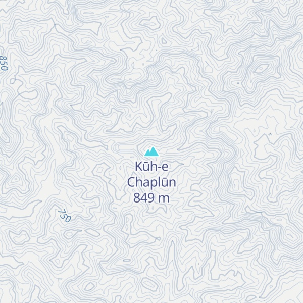 Map of Kūh-e Chaplūn