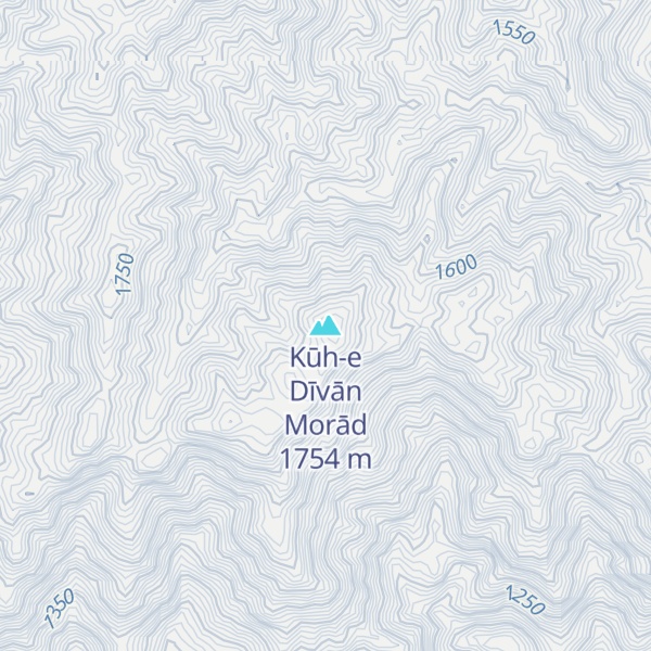 Map of Kūh-e Dīvān Morād