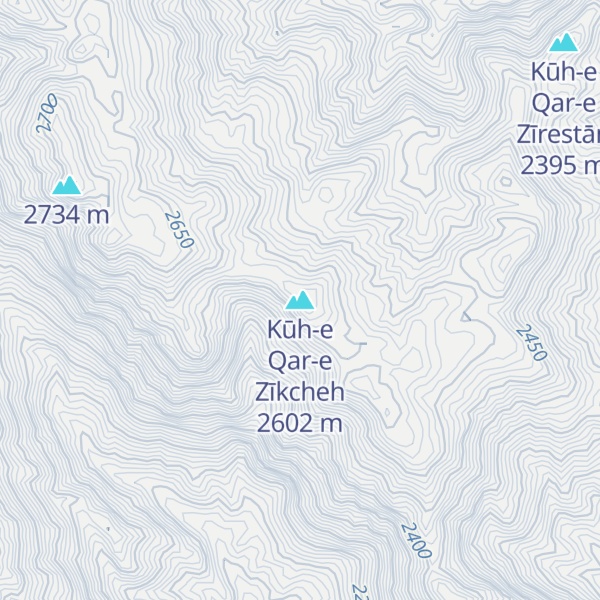 Map of Kūh-e Qar-e Zīkcheh