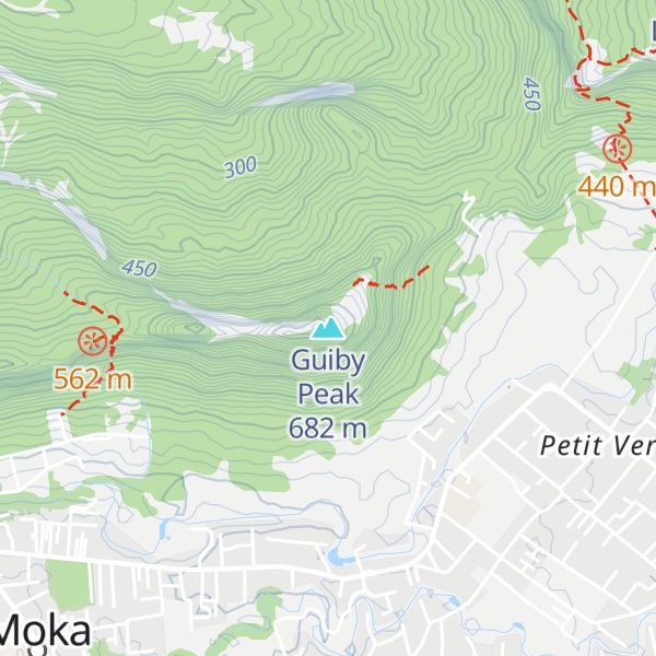 Map of Guiby Peak