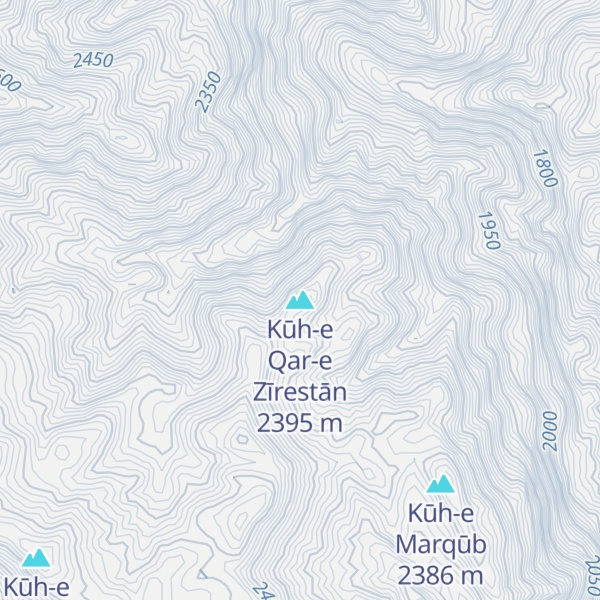 Map of Kūh-e Qar-e Zīrestān