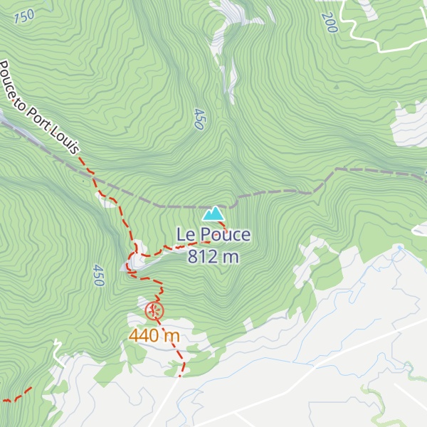 Map of Le Pouce