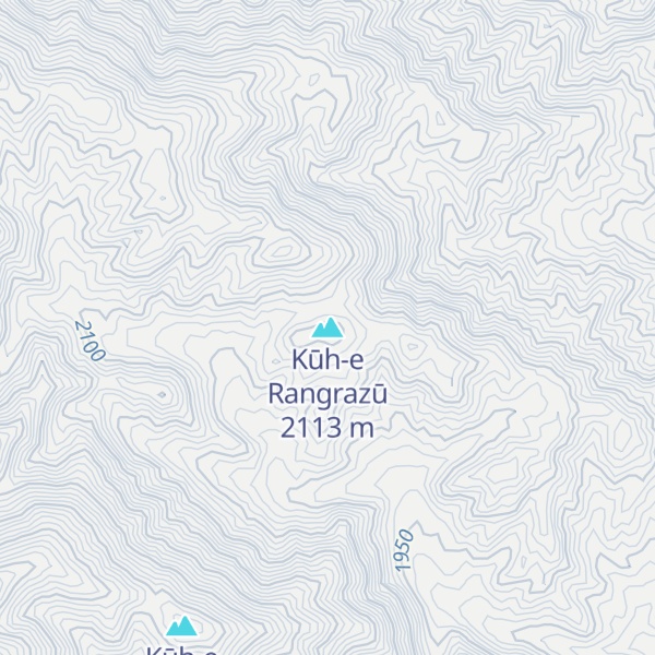 Map of Kūh-e Rangrazū