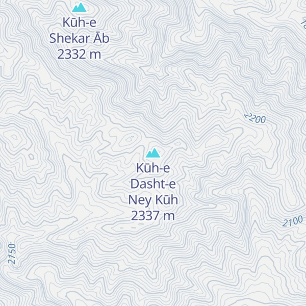 Map of Kūh-e Dasht-e Ney Kūh