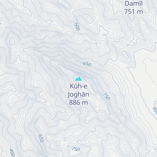 Map of Kūh-e Joghān