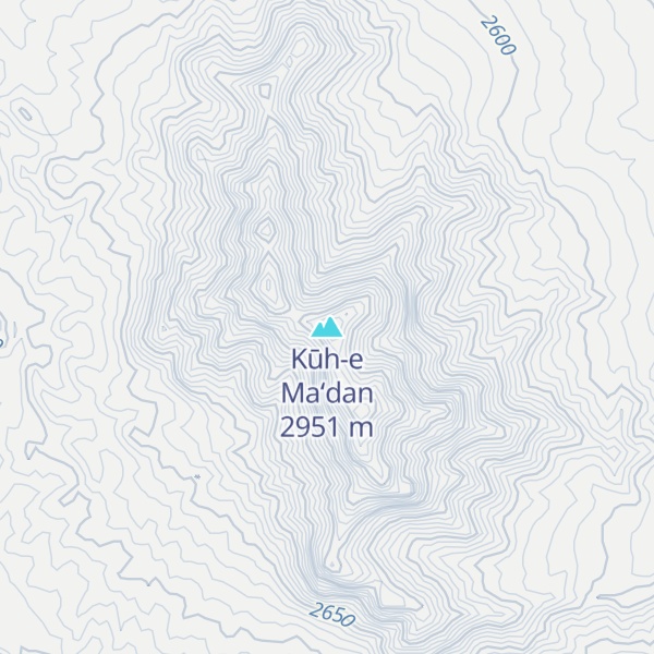 Map of Kūh-e Ma‘dan