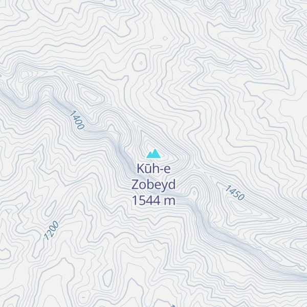 Map of Kūh-e Zobeyd