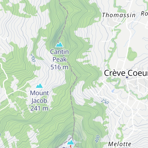 Map of Virgins Peak