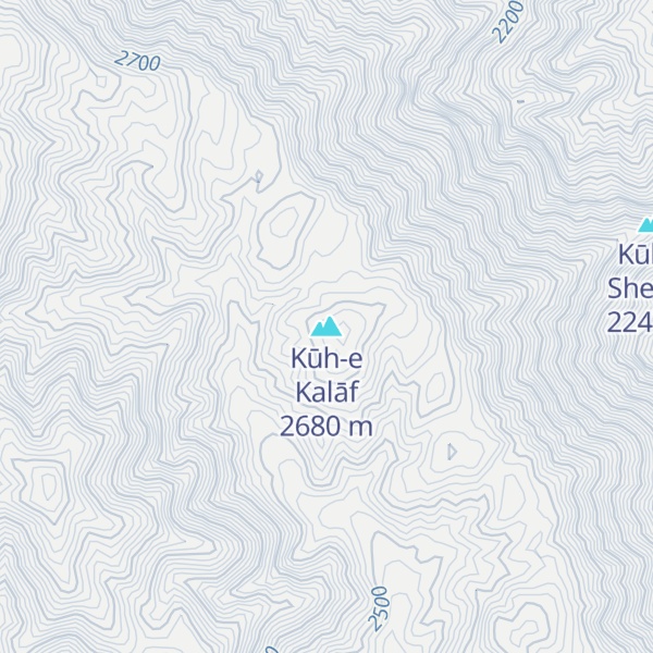 Map of Kūh-e Kalāf