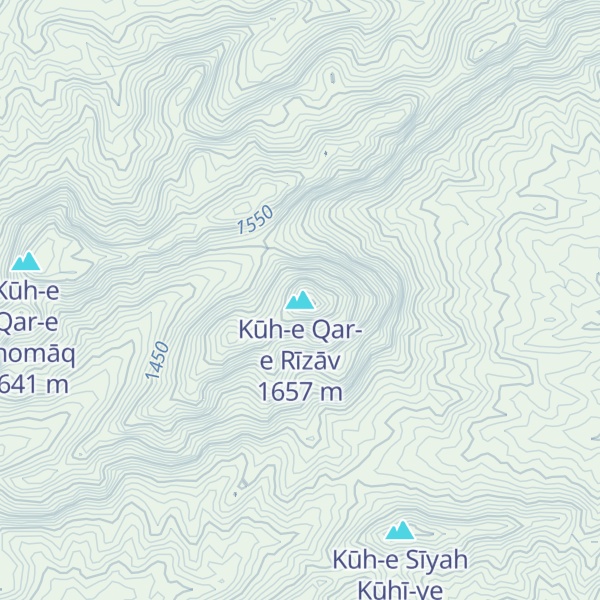 Map of Kūh-e Qar-e Rīzāv