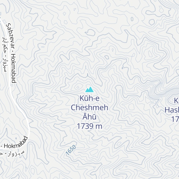 Map of Kūh-e Cheshmeh Āhū