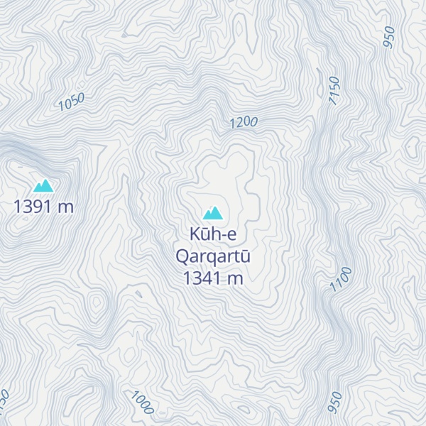 Map of Kūh-e Qarqartū