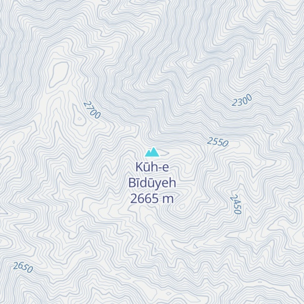 Map of Kūh-e Bīdūyeh