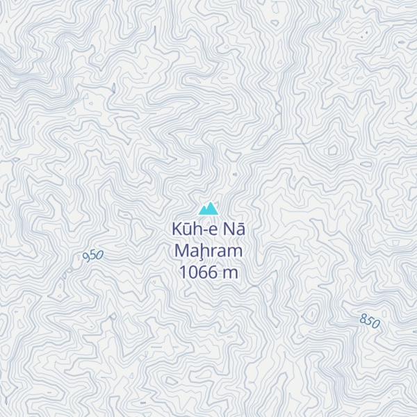 Map of Kūh-e Nā Maḩram
