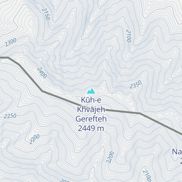 Map of Kūh-e Khvājeh Gerefteh