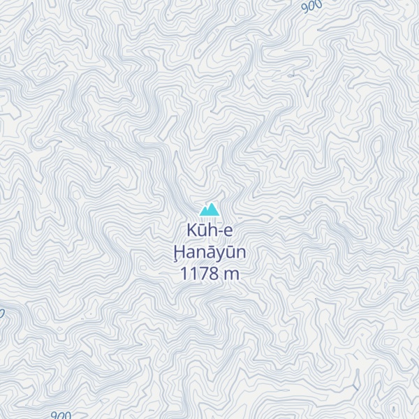 Map of Kūh-e Ḩanāyūn