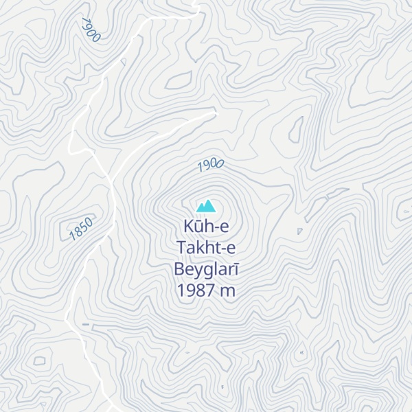 Map of Kūh-e Takht-e Beyglarī