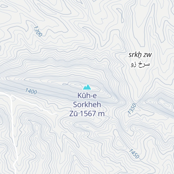 Map of Kūh-e Sorkheh Zū
