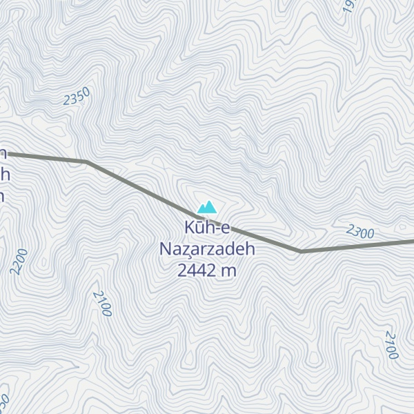 Map of Kūh-e Naz̧arzadeh