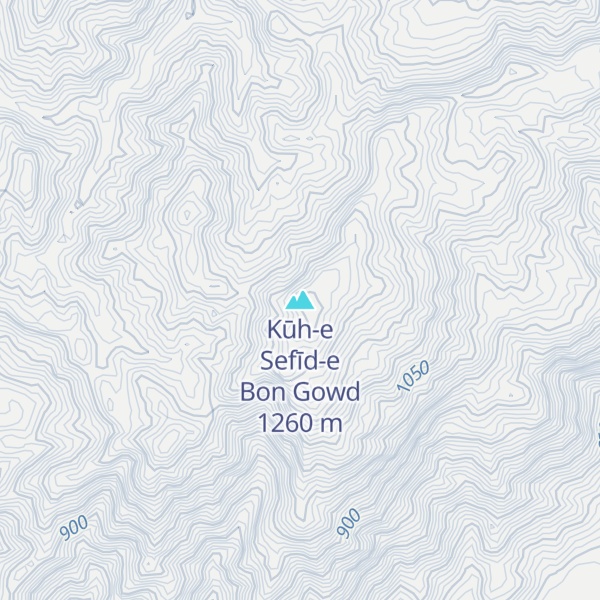 Map of Kūh-e Sefīd-e Bon Gowd