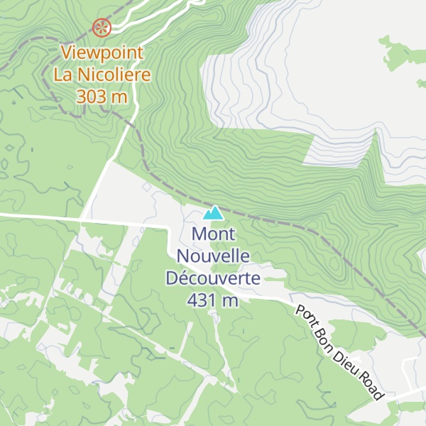 Map of Mont Nouvelle Découverte