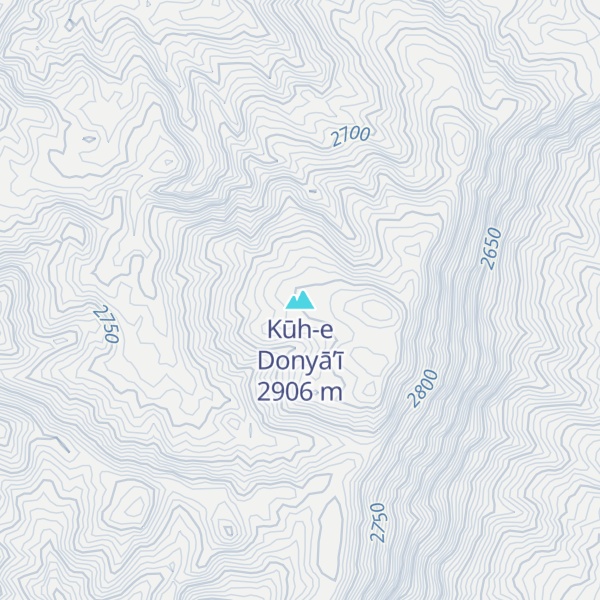 Map of Kūh-e Donyā’ī
