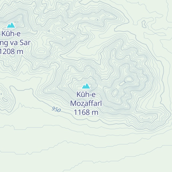 Map of Kūh-e Moz̧affarī