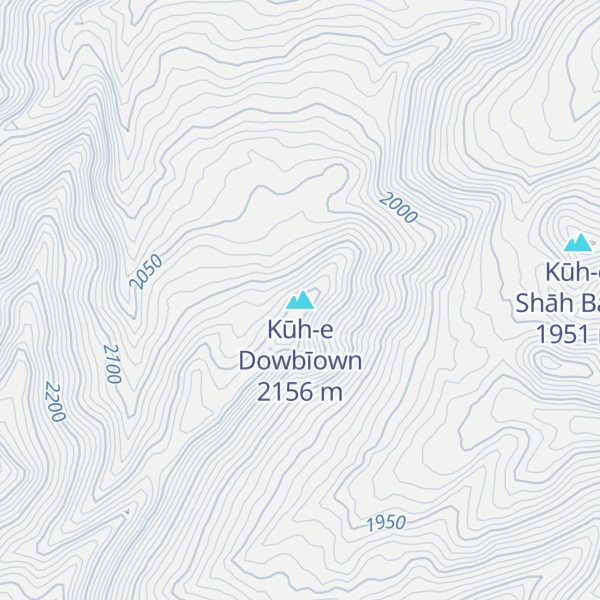Map of Kūh-e Dowbīown