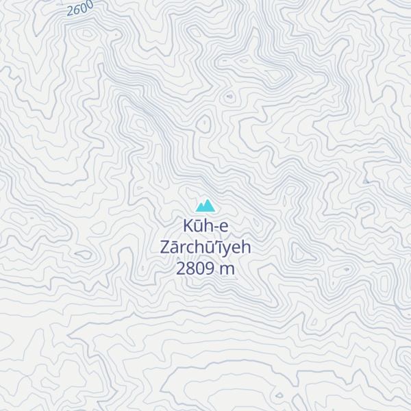 Map of Kūh-e Zārchū’īyeh