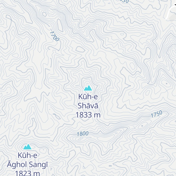 Map of Kūh-e Shāvā